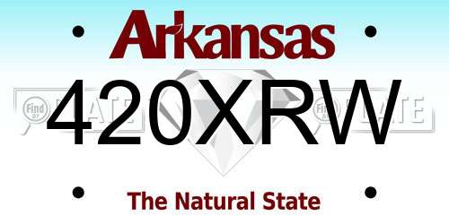 420XRW Arkansas License Plate