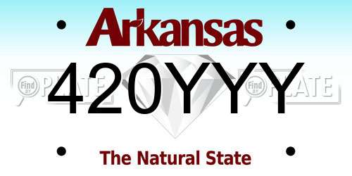 420YYY Arkansas License Plate