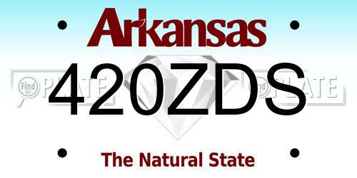 420ZDS Arkansas License Plate