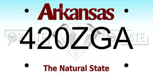 420ZGA Arkansas License Plate