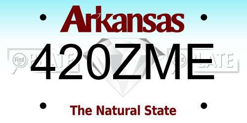 420ZME Arkansas License Plate