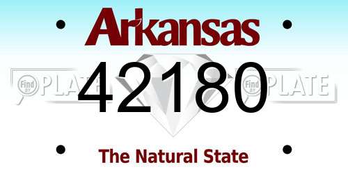 42180 Arkansas License Plate