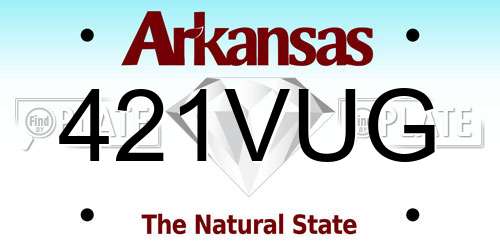 421VUG Arkansas License Plate