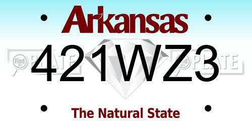 421WZ3 Arkansas License Plate