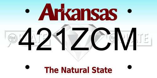 421ZCM Arkansas License Plate