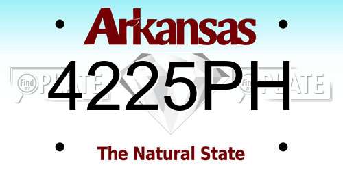 4225PH Arkansas License Plate