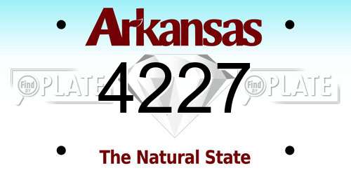 4227 Arkansas License Plate