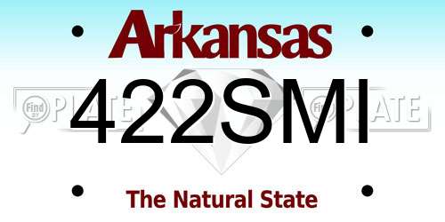 422SMI Arkansas License Plate