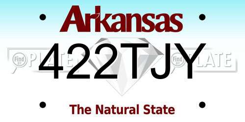 422TJY Arkansas License Plate