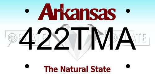 422TMA Arkansas License Plate