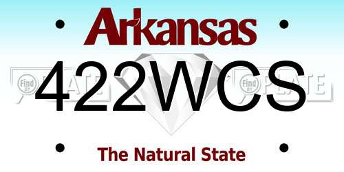 422WCS Arkansas License Plate
