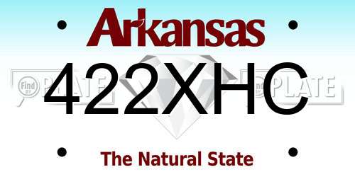 422XHC Arkansas License Plate