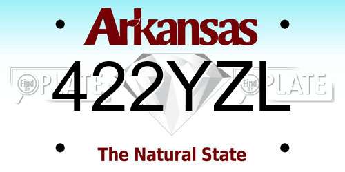 422YZL Arkansas License Plate