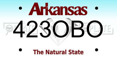 423OBO Arkansas License Plate