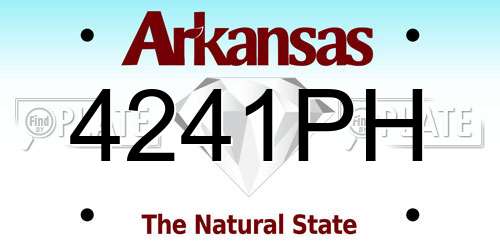 4241PH Arkansas License Plate