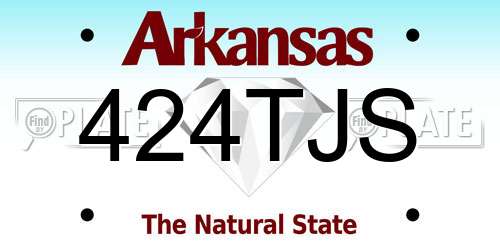 424TJS Arkansas License Plate