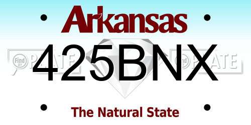 425BNX Arkansas License Plate