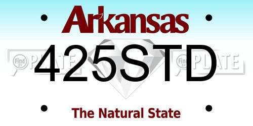 425STD Arkansas License Plate