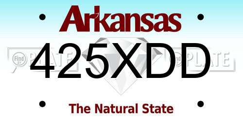 425XDD Arkansas License Plate