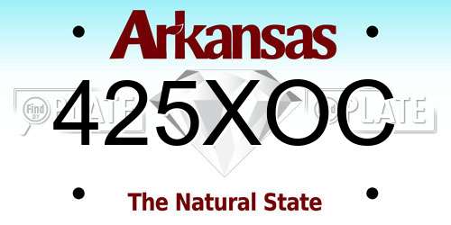 425XOC Arkansas License Plate