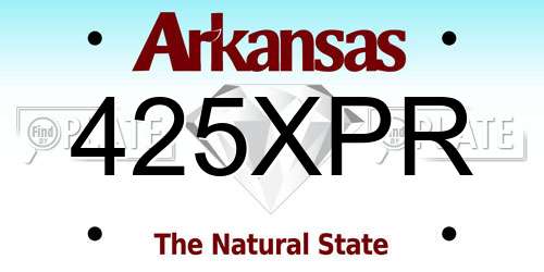 425XPR Arkansas License Plate