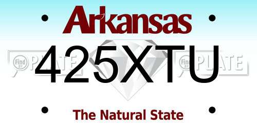425XTU Arkansas License Plate