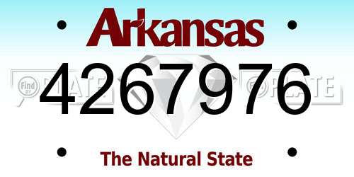 4267976 Arkansas License Plate