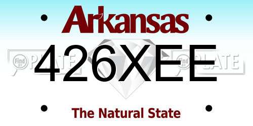 426XEE Arkansas License Plate