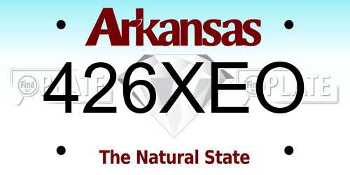 426XEO Arkansas License Plate
