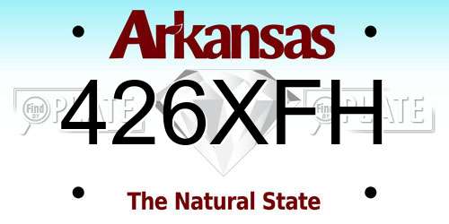 426XFH Arkansas License Plate