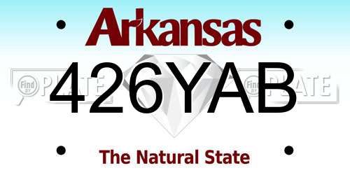 426YAB Arkansas License Plate