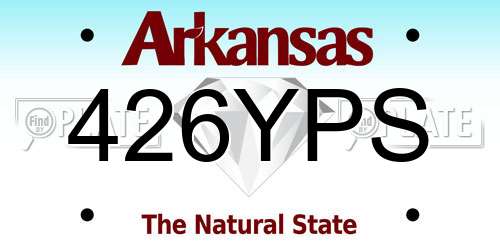 426YPS Arkansas License Plate
