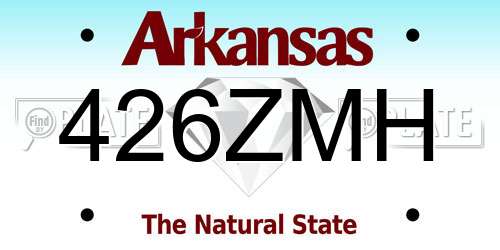 426ZMH Arkansas License Plate