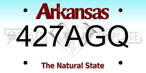427AGQ Arkansas License Plate