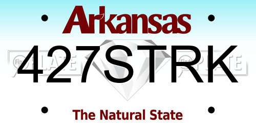 427STRK Arkansas License Plate