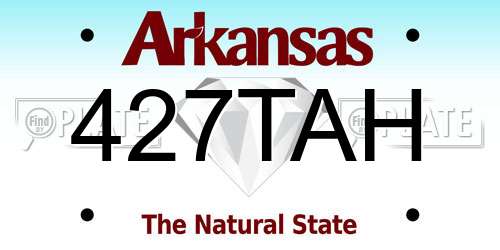 427TAH Arkansas License Plate