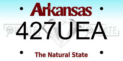 427UEA Arkansas License Plate
