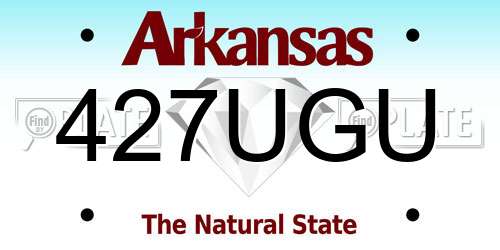 427UGU Arkansas License Plate
