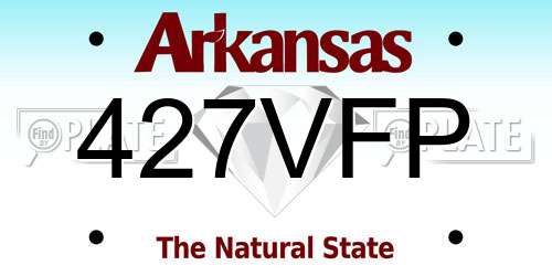 427VFP Arkansas License Plate