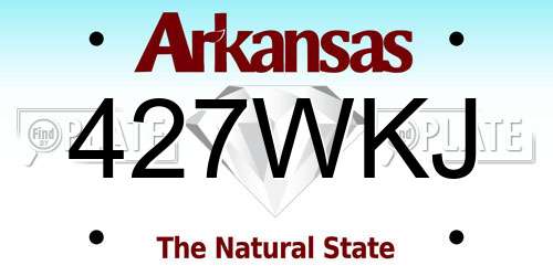427WKJ Arkansas License Plate