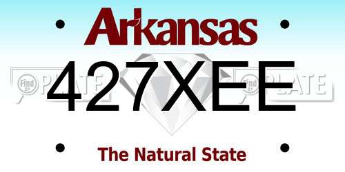 427XEE Arkansas License Plate