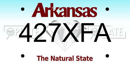 427XFA Arkansas License Plate