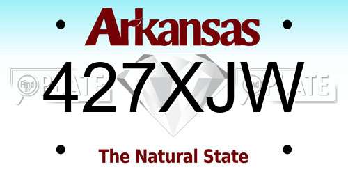 427XJW Arkansas License Plate
