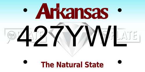 427YWL Arkansas License Plate