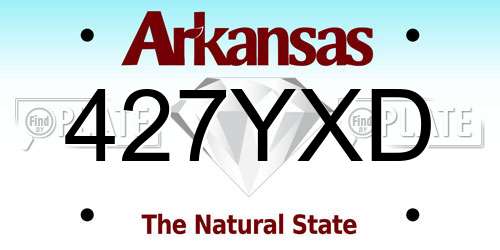 427YXD Arkansas License Plate