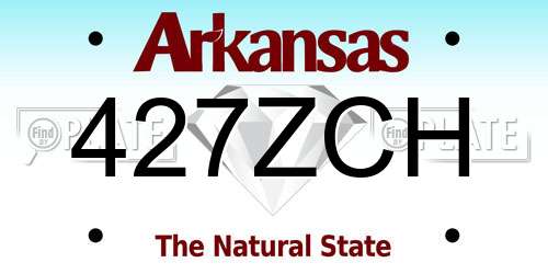 427ZCH Arkansas License Plate