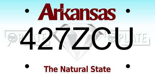 427ZCU Arkansas License Plate