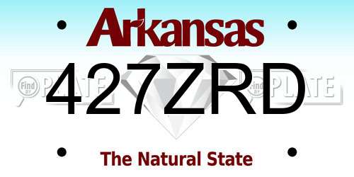 427ZRD Arkansas License Plate