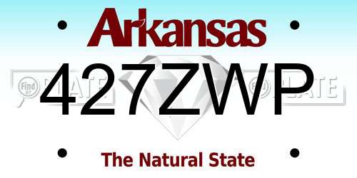 427ZWP Arkansas License Plate