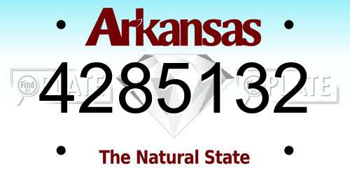 4285132 Arkansas License Plate